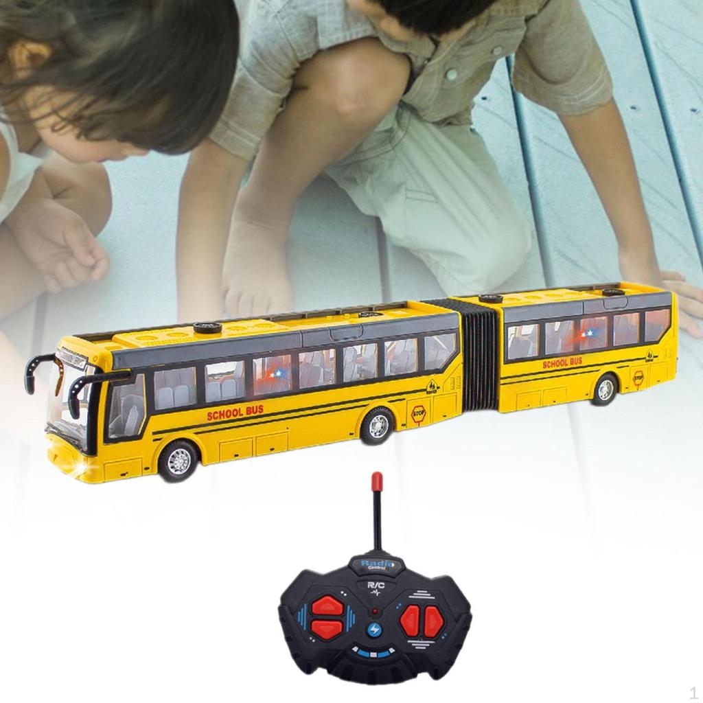 Autobuz Jucărie Radiocomandat 1/32 Lumini Realiste 27MHz Camion Electronic Școlar