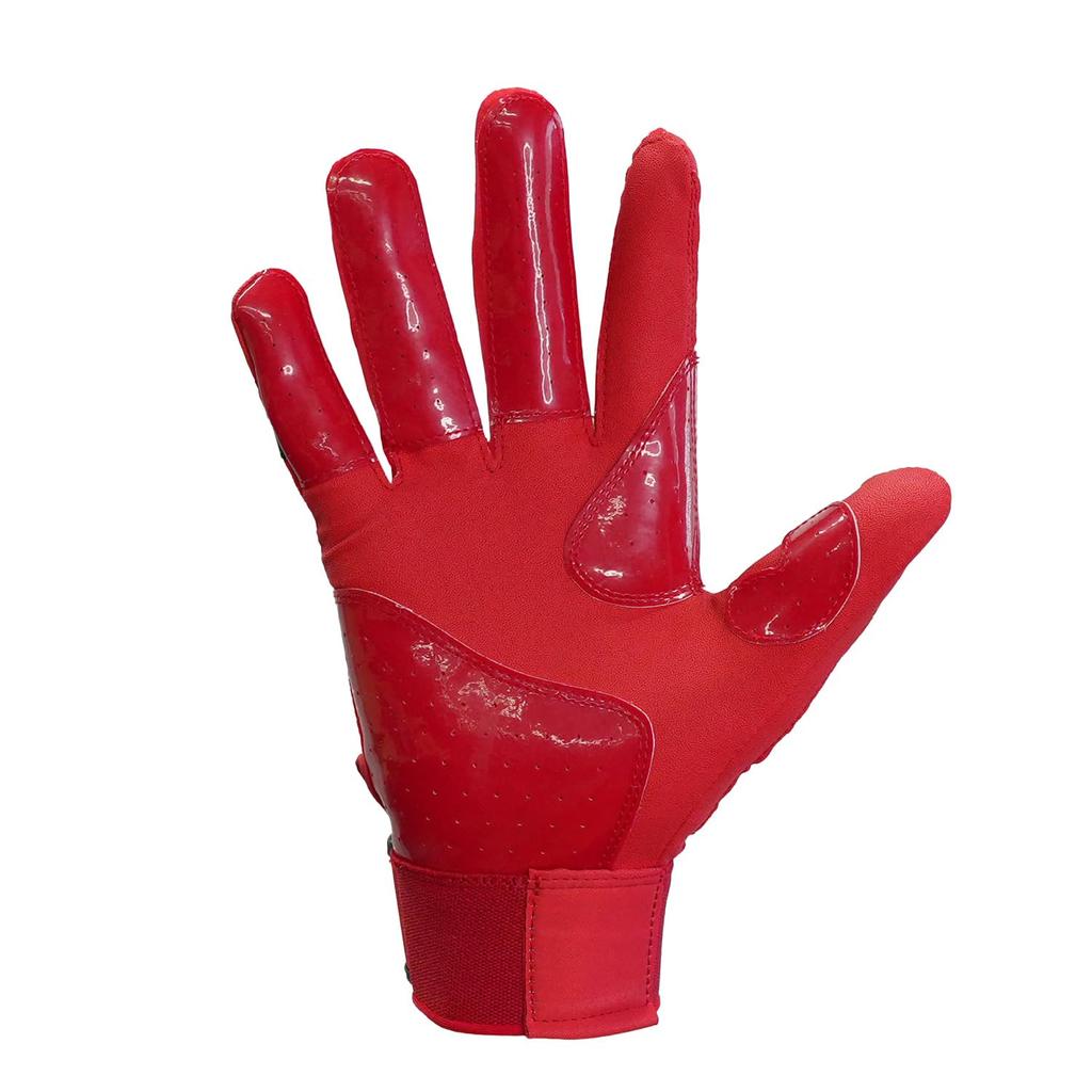 CUTTERS Batting Gloves B444 Power Control Size 4.0, Ambidextrous, Baseball/Softball, M, Red/Black