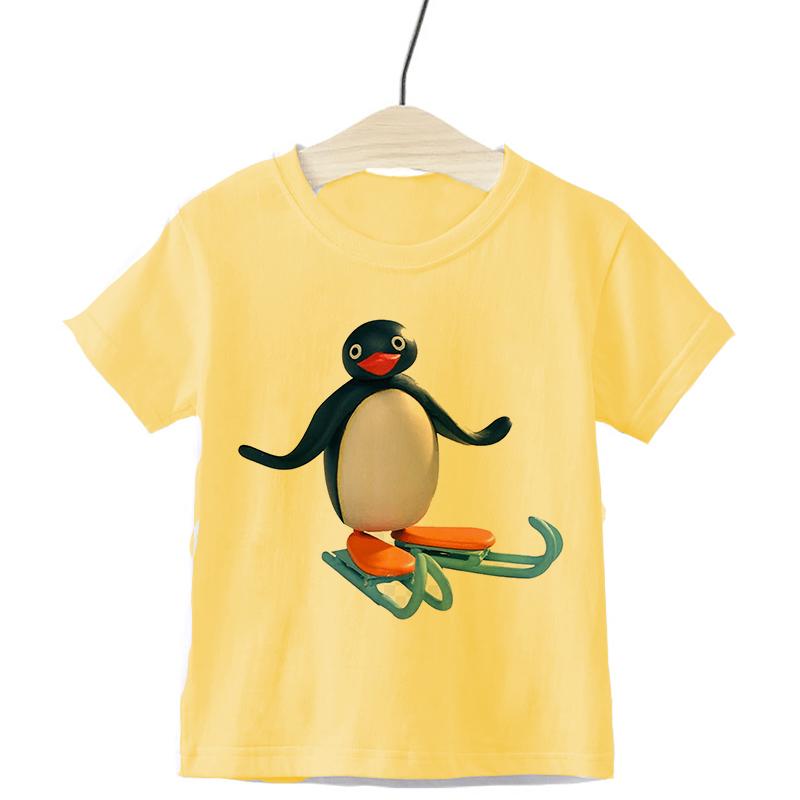 Children's T-Shirt Children For Girl Boy Girls Kids Kid's Shirts Child Baby Toddler Penguin Family Party Tee Tops Clothing Short