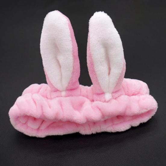 Lovely Women Girls Rabbit Ears Hair Band Shower Facial Cleaning Makeup Headband