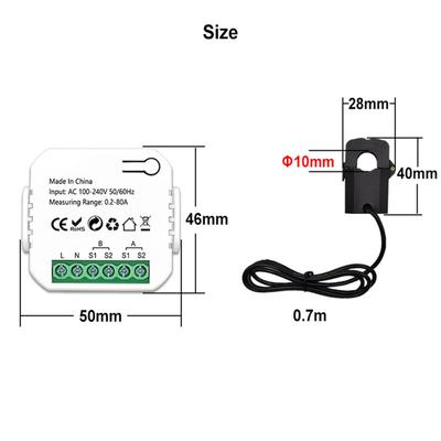 Smart Bidirectional Energy Monitor Solar PV Bidirectional 12-Channel Meter AC 110-240V Wide Voltage Range For Use with Gateway