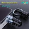 Portable 3-in-1 Keychain Charger: Short Fast Charging Cable for Apple, Android, Type-C Phones.