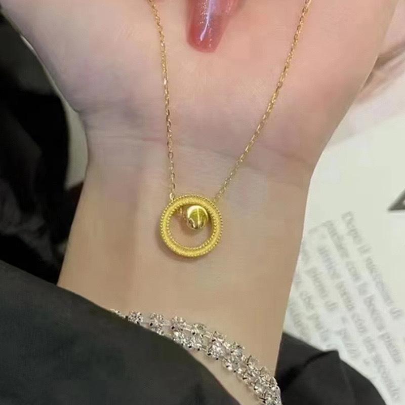 

Время приходит и уходит, ожерелье-кольцо, женская модная бижутерия с переливными бусинами, подвеска, нишевый стиль инс, темпераментная ключица