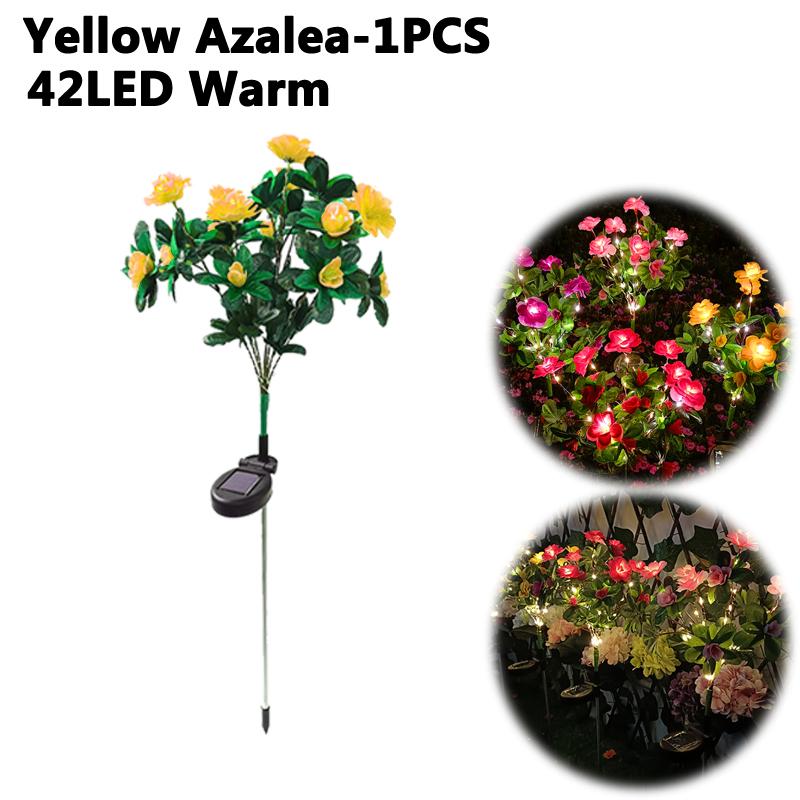 LED Solar Flowers Lawn Lights Outdoor Waterproof Warm Light Garden Decoration Lamp For Walkway Path Villa Yard Driveway