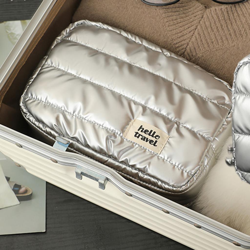 Large Capacity Portable Makeup Storage Bag for Women Travel Toiletry Holder Sturdy Waterproof Polyester Cosmetic Case