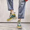 Styl etniczny wewnętrzne podwyższenie wysokości buty typu "dad shoes" nowe małe buty sportowe i rekreacyjne gruba podeszwa M