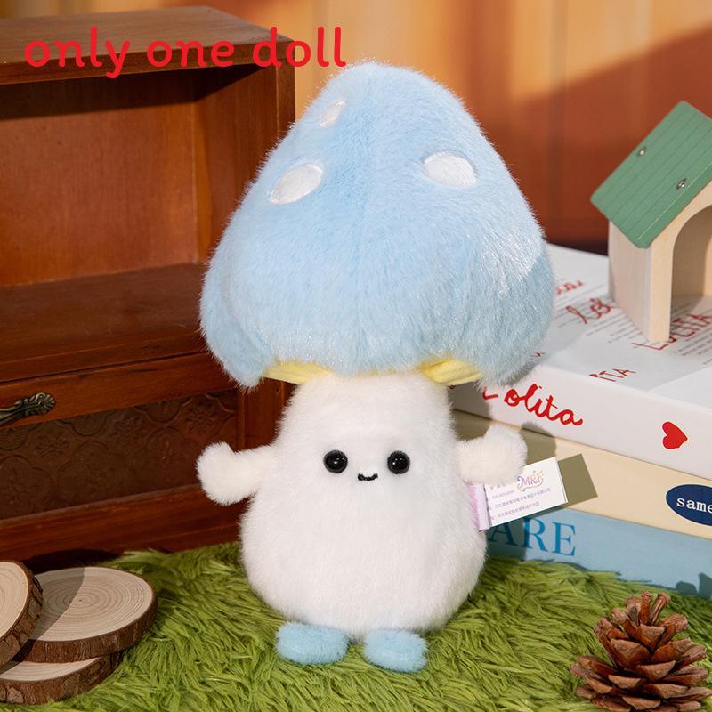 

Fluorescent Mushroom Plush Toy Nighttime Comfort For Children Kids Bedroom Decor синій