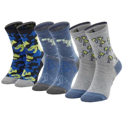 Chaussettes décontractées phosphorescentes pour garçons 3PPK, pour garçons, chaussettes multicolores