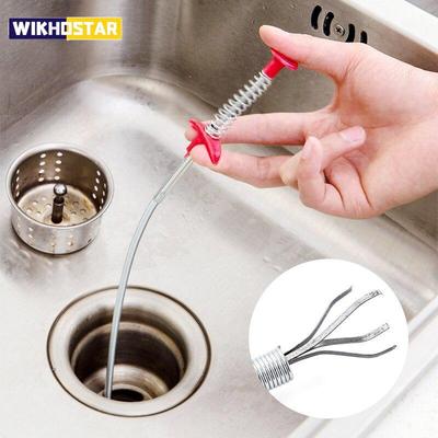 60 centimetri Draga Fognaria Primavera Tubo di Dragaggio Strumenti di Scarico Pulitore Detergente Per Capelli Domestici Scarico Serpente Bastoni Clog Remover Lavello Della Cucina