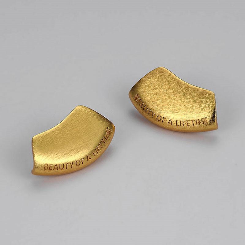 2026 Серьги-гвоздики из стерлингового серебра Матовая нишевая конструкция Высококачественный темперамент Легкая роскошь Индивидуальность Серьги с буквами Женские