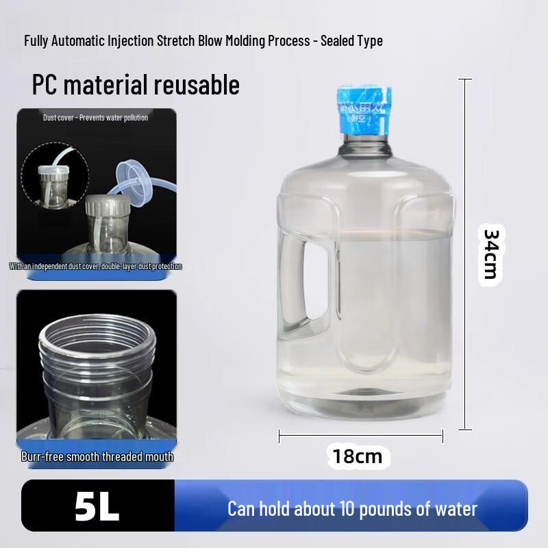Transparent Water Dispenser PC Empty Bucket