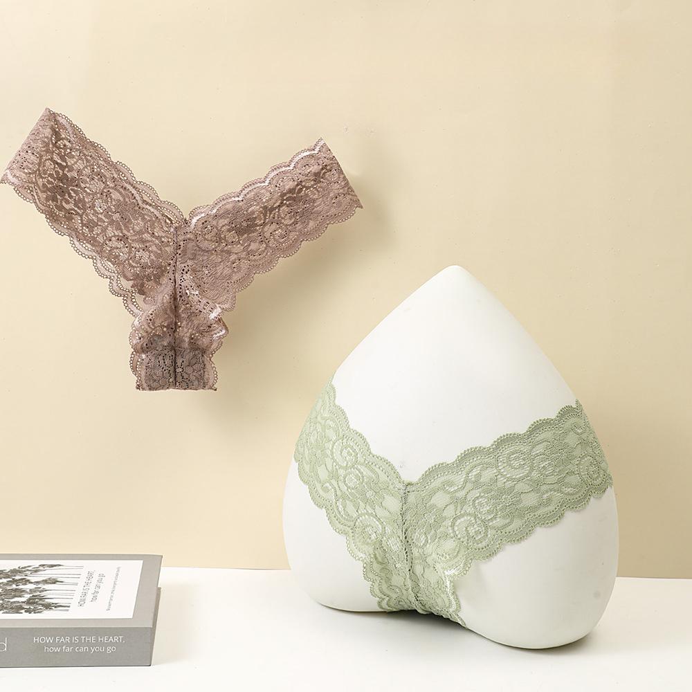 Sexy Plus Size Panties Bikini Lace Sports Thong Breathable Lightweight Seamless Women's Panties