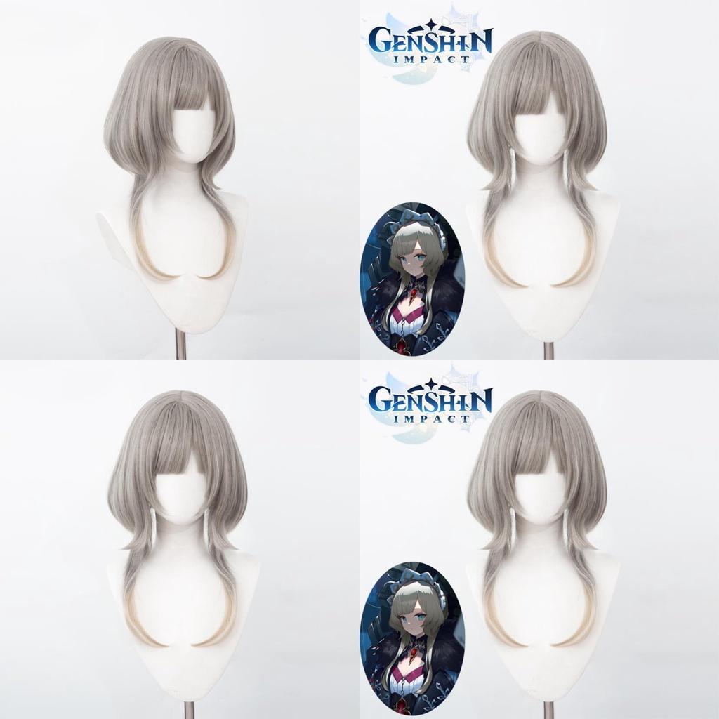 Genshin Impact Sandrone Cosplay Wig Gradient Short Hairpiece