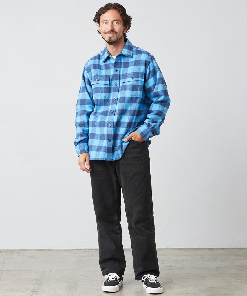 Shammy Kariert Japanische Passform L Blue Ridge Blau 1000194919 [LL Bean] Herrenhemd,