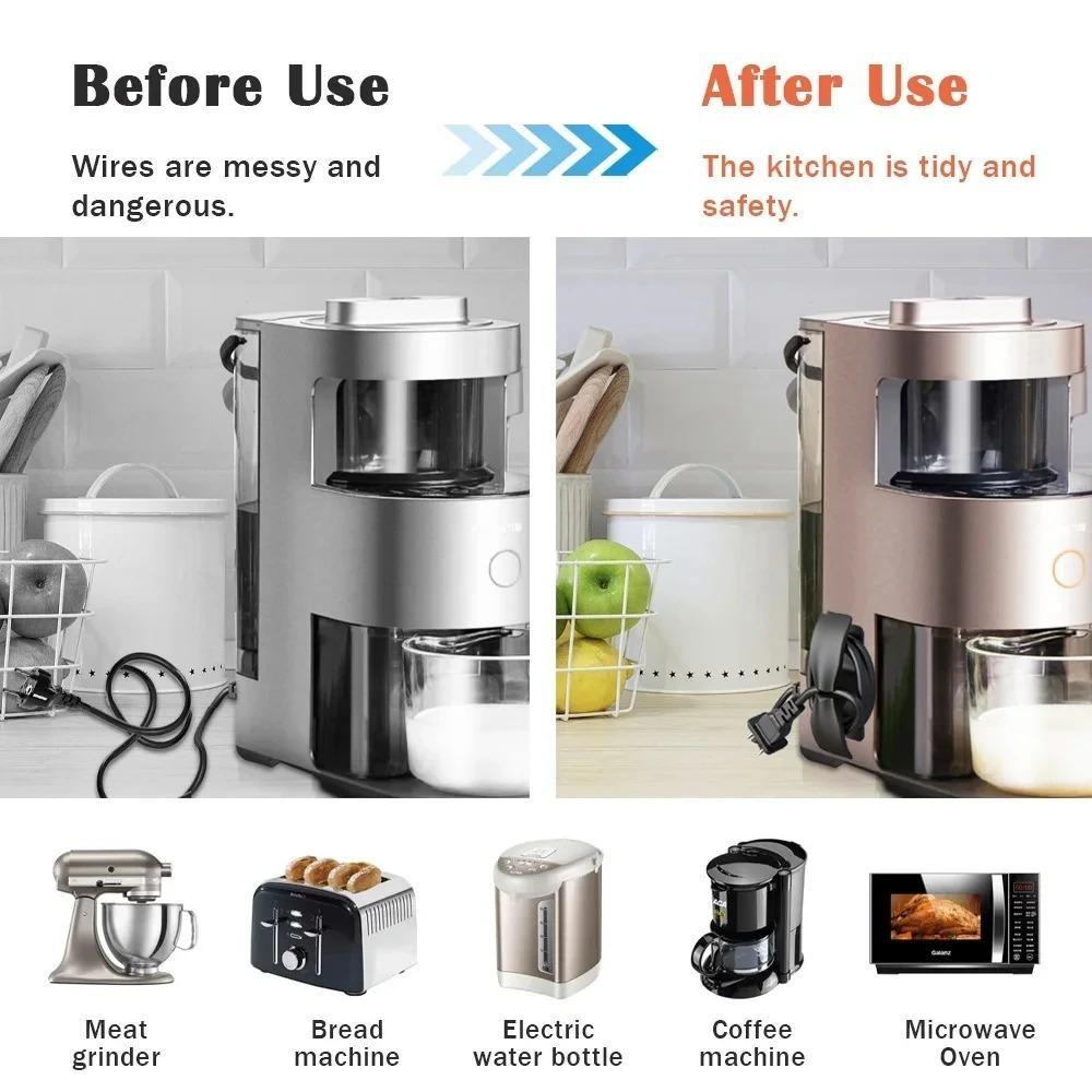 3 buc organizator de cablu pentru electrocasnice de bucătărie, suport pentru înfășurarea cablului, înfășurare cablu, lipire, mixer, cafetieră, friteuză cu aer, gestionare a cablurilor