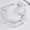 Pearl Organza Ribbon Choker, Sweet Simple Korean Style Clavicle Necklace