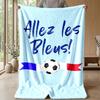 France national football team Theme blanket Soft Flannel Blanket Plush Throw Blanket Cozy Sofa Bed Blanket for Home Decor
