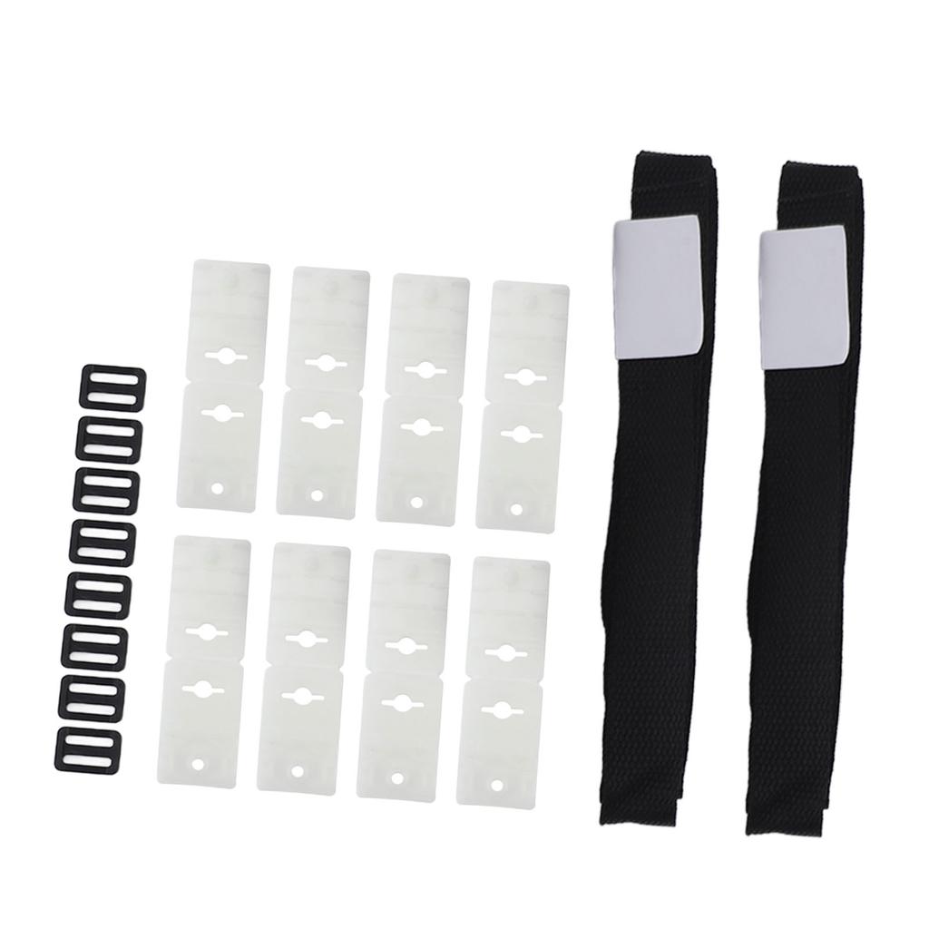 Pool Cover Reel Strap,   Length Solar Blanket Roller Attachment Kit with 8 Buckles and Straps, for Swimming Pool Cover