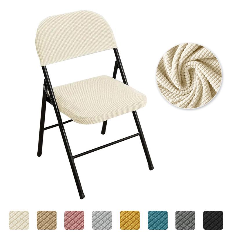 

1/2Sets Folding Chairs Cover Polar Fleece Anti-dirty Chair Slipcover Removable Wedding Chairs Cover for Dining Room Home