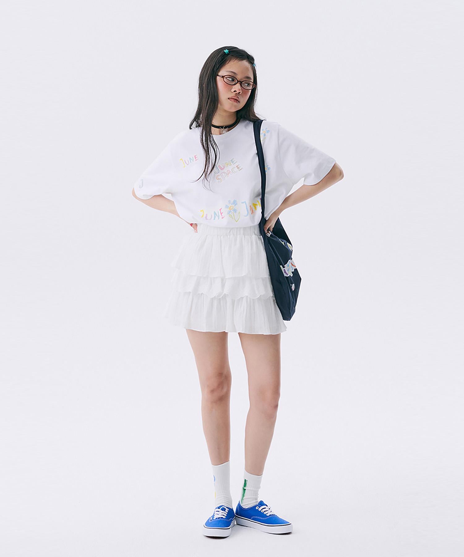 Jun Jun Space June Drawing T-Shirt_White One