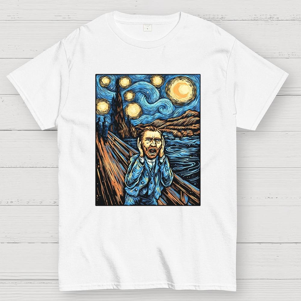 Starry Starry Scream Cotton Casual Cool Loose T-Shirt