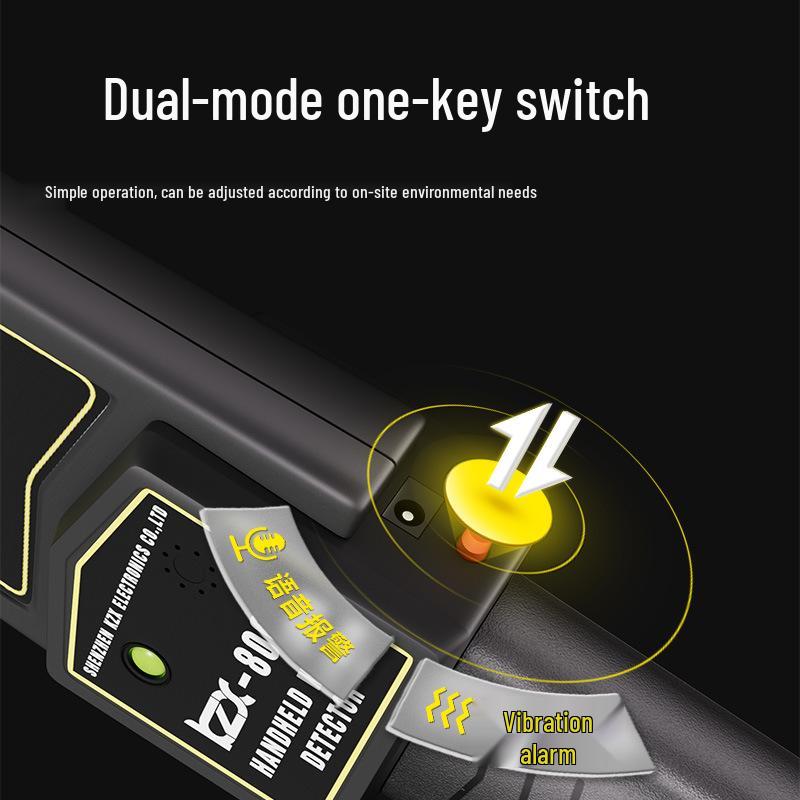 High-Sensitivity Handheld Metal Detector for Security and Mobile Phone Checks