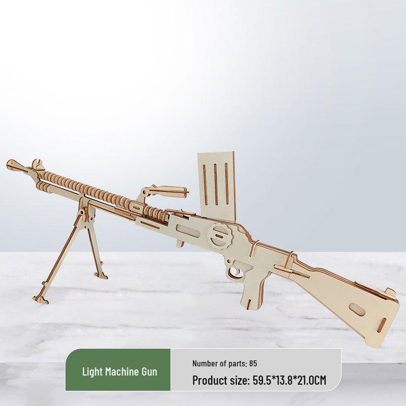 Wooden 3D Military Puzzle Model - Educational DIY Toy for Boys