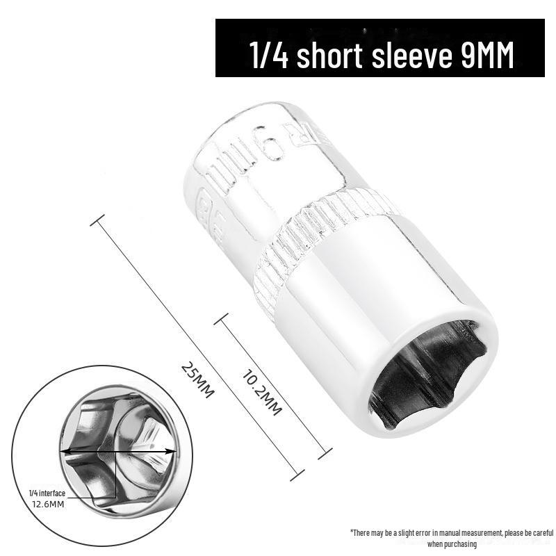 Green Forest 6.3mm Hexagonal Socket/Wrench Sleeve Set with 1/4 Socket Head Ratchet Wrench.