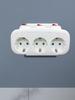 Extension Socket with 3 Individual Switches 3 Horizontal Socket Power Adapter Wall Socket for Living Room Bedroom