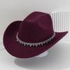 New Western Cowboy Hat Top Hat Water Drop Jewel Rhinestone Belt Bridesmaid Hat Jazz Hat Hat