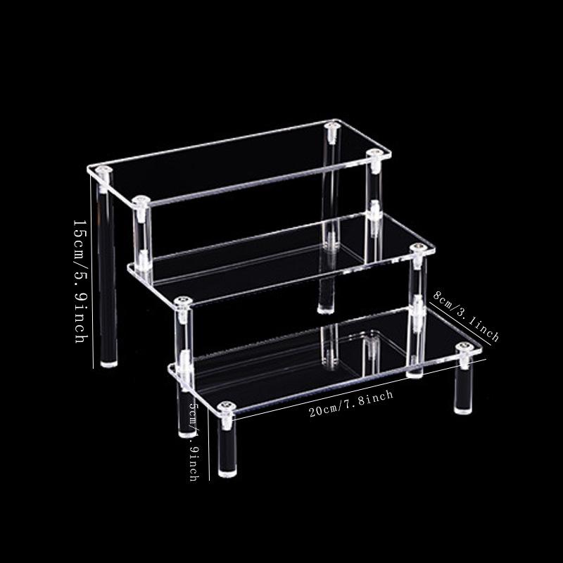 Acrylic Multi-layer Trapezoidal Display Stand for Figures & Jewelry