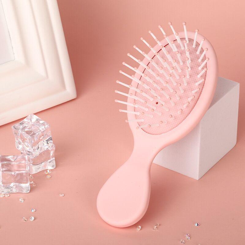 Portable Macaron Air Cushion Massage Comb for Students - Compact Beauty Hair Tool
