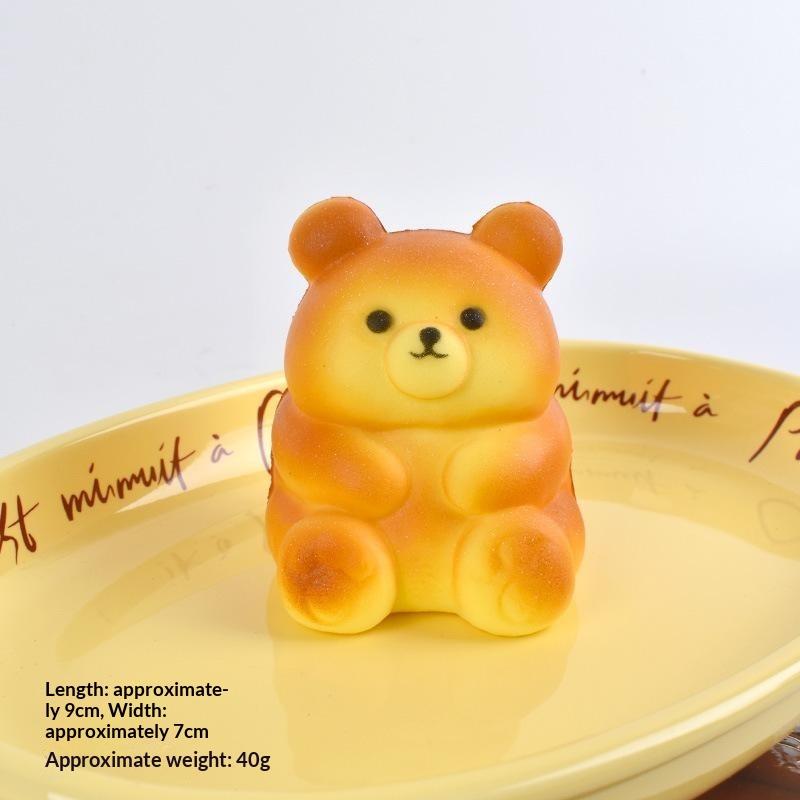 Simulated Bread Kneading Slow Rebound Toy Pu Wet Soft Feel Animal Themed Decompression Stress Relief Toy