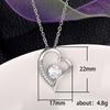 Love-Shaped Necklace For Women, Light Luxury Design Zircon Pendant, Valentine'S Day Gift Item.
