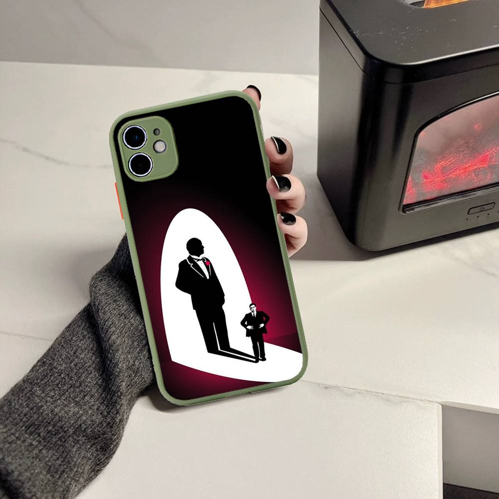 TV T-The Godfather Phone Case For iPhone 16 15 14 13 12 11 Pro Max Plus X XS MAX Black Matte Phone Fundas