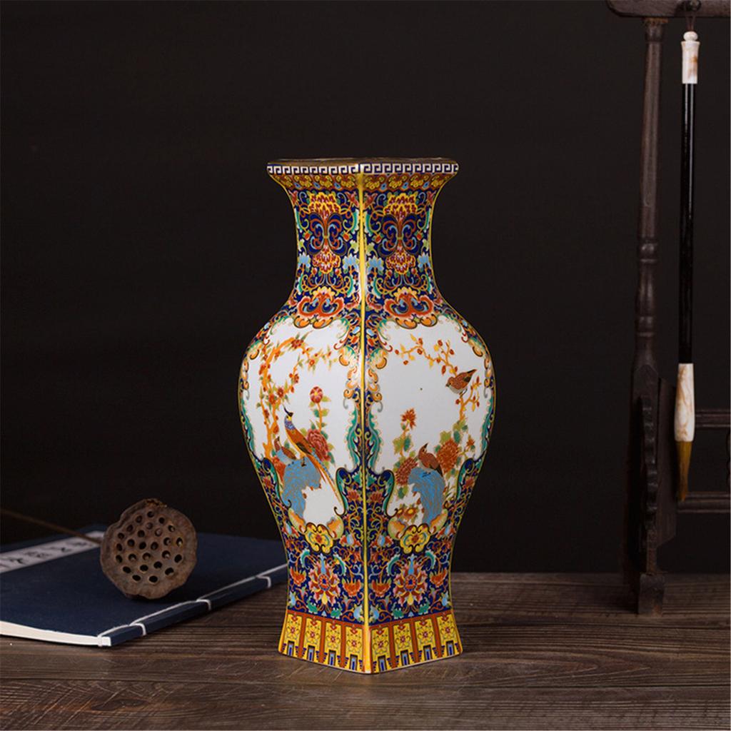 Exquisitedly Jingdezhen Ceramic Vase Antique Type Desk Ornament for Home Decoration and Office Display Height 25-26cm