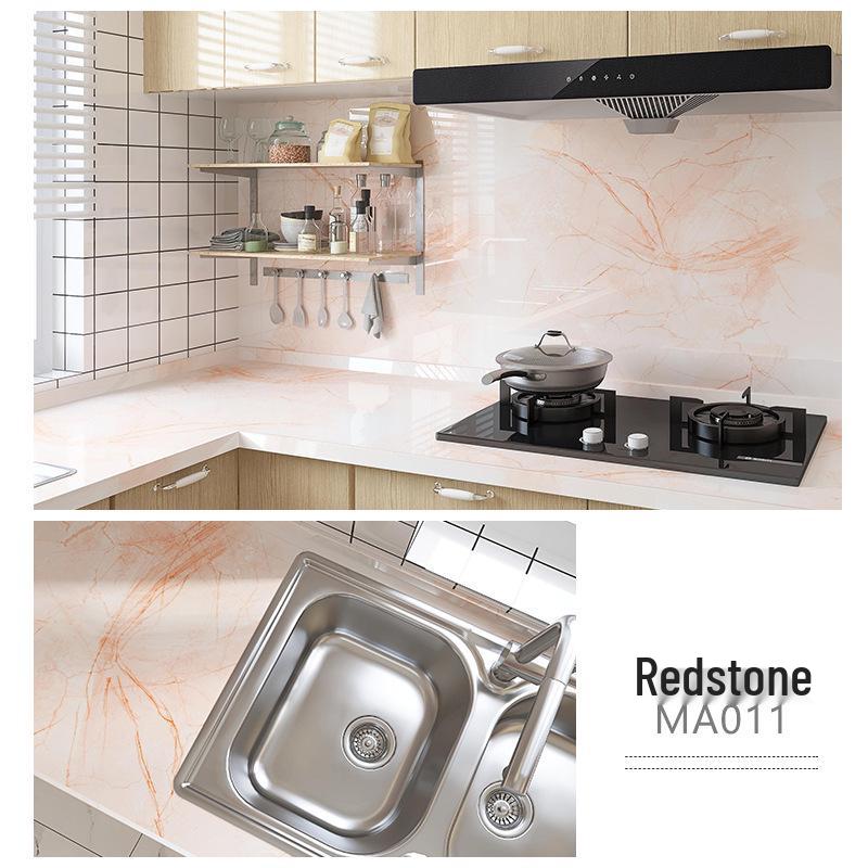 Waterproof Self-Adhesive Tile Stickers: Oil-Proof Kitchen & Cupboard Renovation Wallpaper.