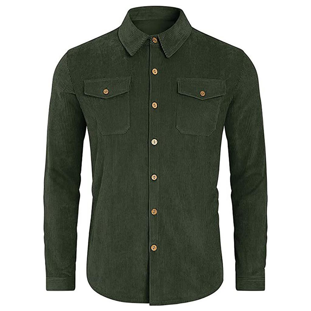Men's Spring And Three-dimensional Patch Pocket Jacket Button Print Jacket Men