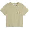 Embroidered Patch Short Sleeve T-Shirt Women Tops QW00113KJ7026-0451