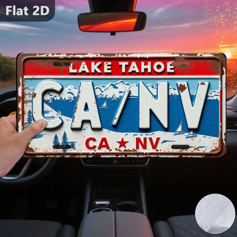 Car License Plate Metal Wall Decor 15x30cm