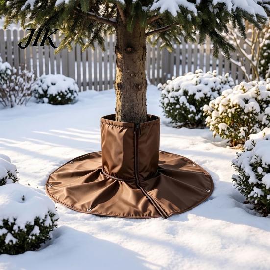 Protective Barrier for Young Trees Palm Tree Root Protector, 3-Layer Winter Freeze Cover with Ground Stakes, Insulation Winterizing Wrap Shrubs Garden