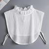Girls Hollow Out Lace Shirt Detachable Fake Collar Shirt Lapel Blouse Top Adjustable Women Clothes Ladies False Collar Decor