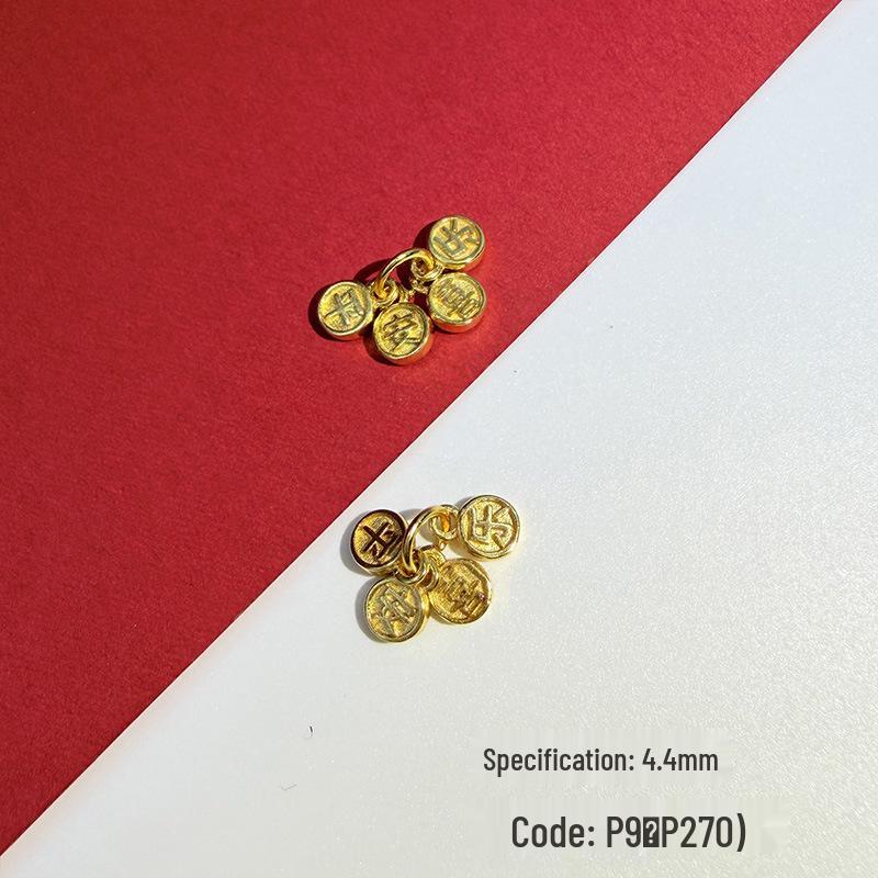 Copper-Plated 24K Gold Mermaid Tail & Butterfly Pendant for DIY Bracelets