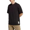adidas T Shirts Men's Jet Black Crew Neck Moderate Straight Fit IC4104