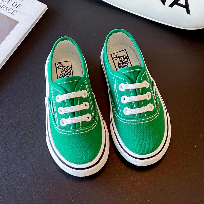 

Детская обувь детские парусиновые туфли на одну ногу 2025 лето новая повседневная обувь для мальчиков спортивная обувь на мягкой подошве для девочек zapatillas 22 15.5cm зелёный