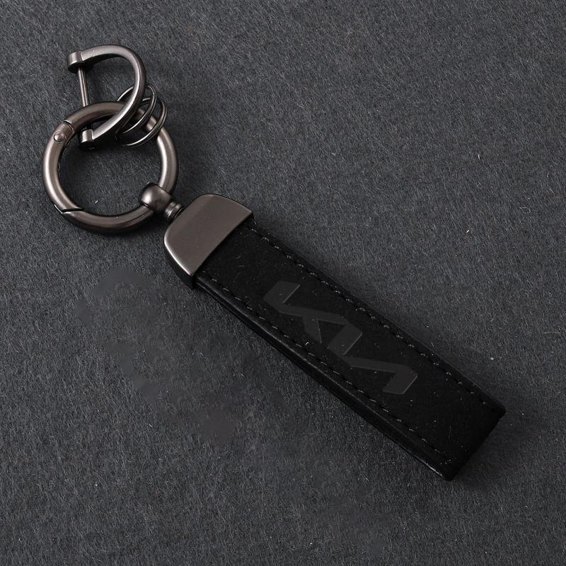 RYQB9 Automobile Interior Supplies Leather Metal Car Key Chain For Kia Ceed Rio Sportage Picanto K5 K9 Souranto Parts