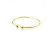 Korean Women's Glossy Silver Bead Bracelet Duo