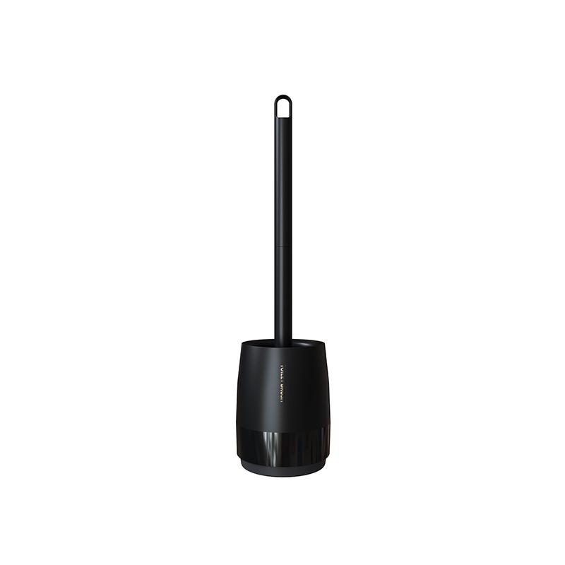 Plastic Toilet Brush with Base Set, Household Toilet Brush Without Blind Spots, Nylon Bristle Bathroom Cleaning Brush