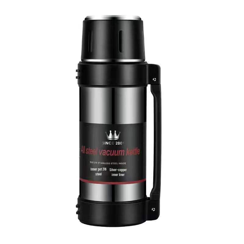 316 Stainless Steel Insulated 2L Travel Thermos - Portable Outdoor Water Bottle