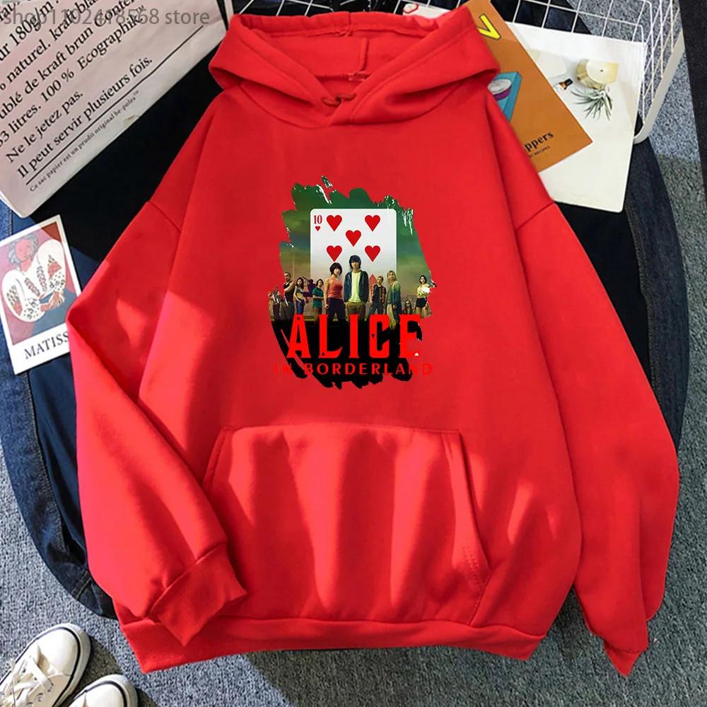Anime Alice In Borderland Sweatshirt Usagi Arisu Kuina Chishiya Hoodie Spring/Autumn Winter Clothes Men Hoodies